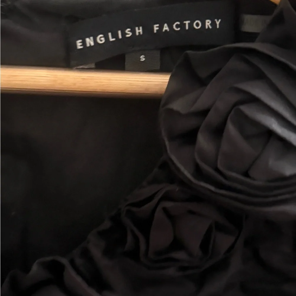 English Factory Black Ruched Ruffled Mini Dress - Picture 4 of 15